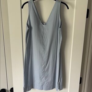 Travis Mathew Blue Sheath Dress Sleeveless V-neck